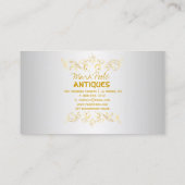 PixDezines Antiek Scroll/Faux Gold Filigree Visitekaartje (Achterkant)