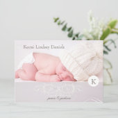 PixDezines antiek scroll fotosjabloon Aankondiging (Staand voorkant)