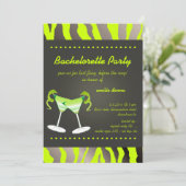 PixDezines apple martini Bachelorette Party Kaart (Staand voorkant)