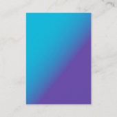 ✡ PixDezines Aqua/Paars Tallit B'nai Mitzvah Plaatskaartje (Achterkant)