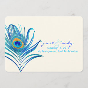 PixDezines aqua pauock veren/DIY kleur Kaart