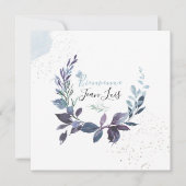 PixDezines Aquarelle Faire-part de NaissanceGarçon Kaart (Voorkant)