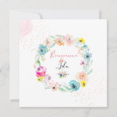 PixDezines AquarelleFaire-part de Naissance Fille Kaart (Voorkant)