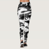 PixDezines Arctic Camo, zwart/wit/grijs Leggings (Achterkant)