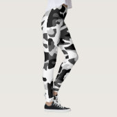 PixDezines Arctisch Camo, Zwart/Wit/Grijs Leggings (Rechts)