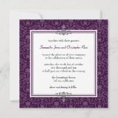 PixDezines Arianna Damask, DIY color, Plum/Eggplan Kaart (Achterkant)