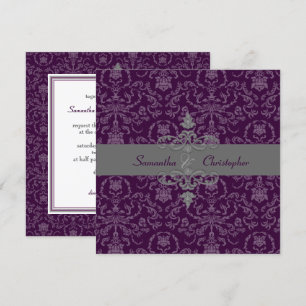 PixDezines Arianna Damask, DIY color, Plum/Eggplan Kaart