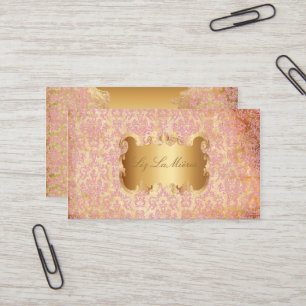 PixDezines arianna damask/faux perkament Visitekaartje