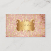 PixDezines arianna damask/faux perkament Visitekaartje (Voorkant)