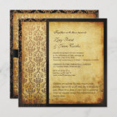 PixDezines  Arianna Damask/Tobacco Kaart (Voorkant / Achterkant)