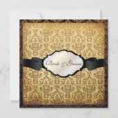 PixDezines  Arianna Damask/Tobacco Kaart (Achterkant)