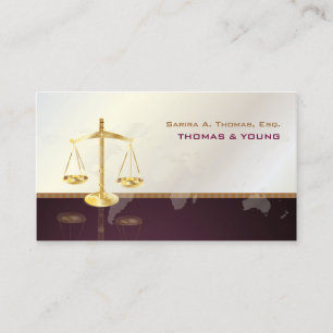 PixDezines ATTORNEYS/PEARL+MAROON Visitekaartje