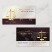 PixDezines ATTORNEYS/PEARL+MAROON Visitekaartje (Voorkant / Achterkant)