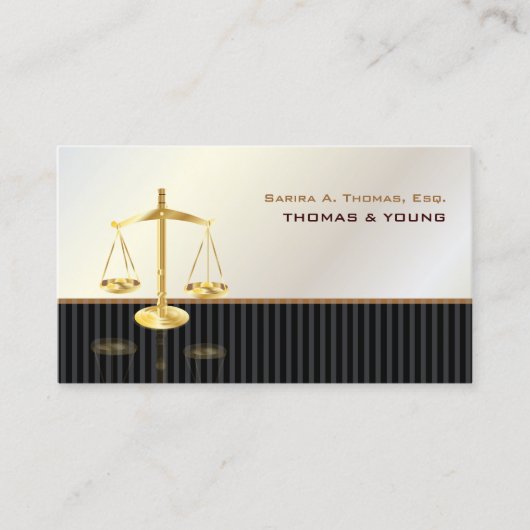 PixDezines ATTORNEYS/SASSY/WHITE+GRAY Visitekaartje (Voorkant)