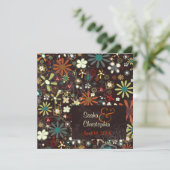 PixDezines Autumn Blooms/dark grunge background Kaart (Staand voorkant)