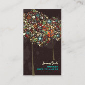 PixDezines Autumn Blooms/DIY kleur! Visitekaartje (Voorkant)