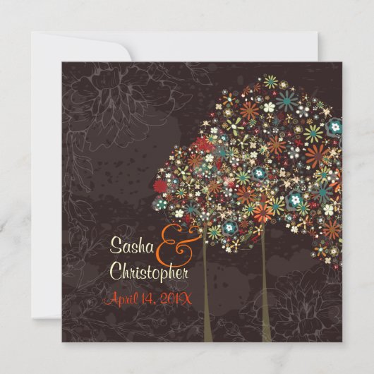 PixDezines Autumn Blooms Kaart (Voorkant)