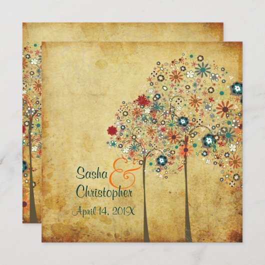 PixDezines  Autumn Blooms Kaart (Voorkant / Achterkant)