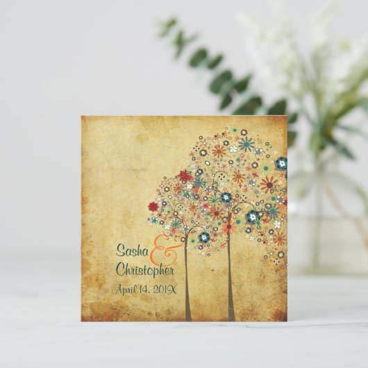 PixDezines Autumn Blooms Kaart (Staand voorkant)