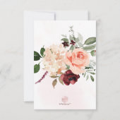 PixDezines Autumn Love H2 Marsala Red Flowers Kaart (Achterkant)