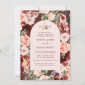 PixDezines Autumn Love H2 Marsala Red Flowers Kaart (Voorkant)