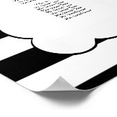 PixDezines b+w strepen+ rozen/zitrooster Poster (Hoek)