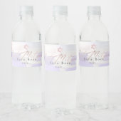 PixDezines Ba Mitzvah, Paarse Waterverf Swatches Waterfles Etiket (Flessen)