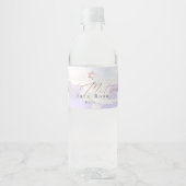PixDezines Ba Mitzvah, Paarse Waterverf Swatches Waterfles Etiket (Voorkant)