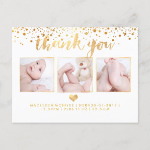 PixDezines Baby Shower Bedankt/Dazzled Nepgoud Aankondigingskaart