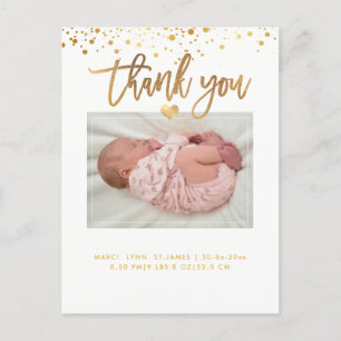 PixDezines Baby Shower Bedankt/Dazzled Nepgoud Briefkaart