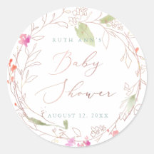 PixDezines Baby shower, Bloemen Waterverf, Blozen