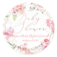 PixDezines Baby shower, Bloemen Waterverf, Blozen