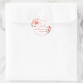 PixDezines Baby shower, Bloemen Waterverf, Rozen Ronde Sticker (Tas)