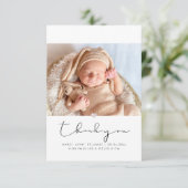 PixDezines Baby shower Dank u + Aankondiging (Staand voorkant)