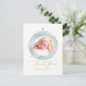 PixDezines Baby shower Dank u het Lijst van de Wat Briefkaart (Staand voorkant)