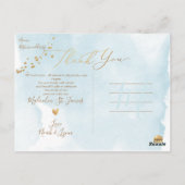 PixDezines Baby shower Dank u het Lijst van de Wat Briefkaart (Achterkant)
