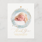 PixDezines Baby shower Dank u het Lijst van de Wat Briefkaart (Voorkant)