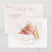 PixDezines Baby shower Dank u Onduidelijke Waterve Briefkaart (Voorkant / Achterkant)