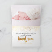 PixDezines Baby shower / foto's Dank u Bedankkaart (Binnen)