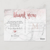 PixDezines Baby shower Hartelijk dank voor uw Roos Briefkaart (Achterkant)