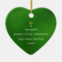 PixDezines Baby's 1e Kerstfoto, Groen