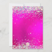 PixDezines Bachelorette Party Holografische Confet Kaart (Achterkant)