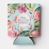 PixDezines Bachelorette Weekend Pink Flamingos DIY Blikjeskoeler (Voorkant)