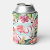PixDezines Bachelorette Weekend Pink Flamingos DIY Blikjeskoeler (Blikje Achterkant)