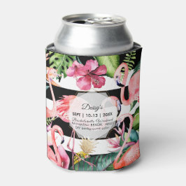 PixDezines Bachelorette Weekend Roze Flamingos DIY Blikjeskoeler