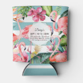 PixDezines Bachelorette Weekend Roze Flamingos DIY Blikjeskoeler (Voorkant)