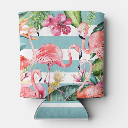 PixDezines Bachelorette Weekend Roze Flamingos DIY Blikjeskoeler (Achterkant)