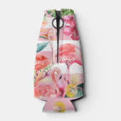 PixDezines Bachelorette Weekend Roze Flamingos DIY Flesjeskoeler (Achterkant)