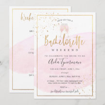 PixDezines Bachelorette Weekend Roze Waterverf
