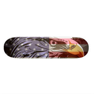 PixDezines bald eagle/american flag Persoonlijk Skateboard